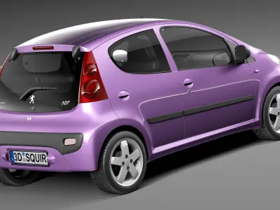 Peugeot 107 5-door 2013 3D model
