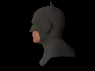 low poly batman mask Free low-poly 3D model