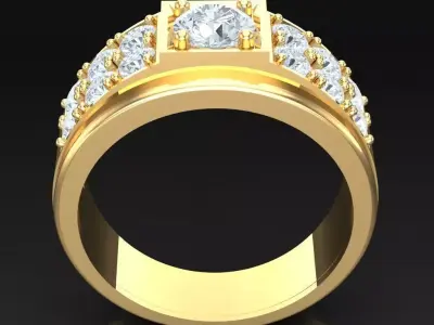 Luxury Men Rings Designs 5MR089 3D print model