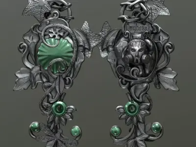 summer key Low-poly 3D model