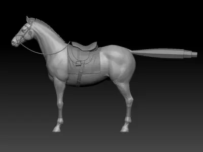 zbrush horse Low-poly 3D model