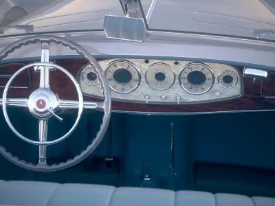 Mercedes 500K Erdmann Rossi 1936 desert studio 3D model