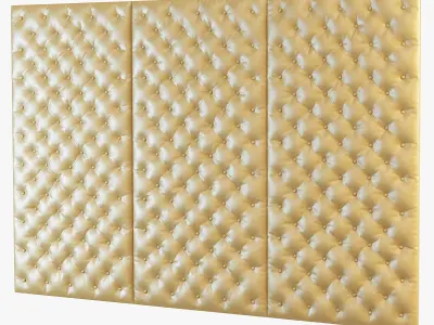 Decorative wall yellow panel 3D model