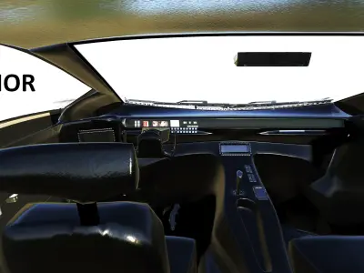 CONCEPT car R21 flying vehicle 3D model