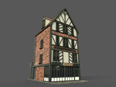 Building  prt1 low-poly 3D model Free low-poly 3D model