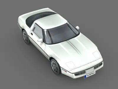 Chevrolet Corvette Coupe 1983 Low-poly 3D model