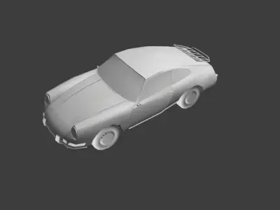 low poly car Porsche 901 Low-poly 3D model