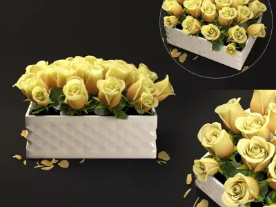 yellow flowerbox 3D model