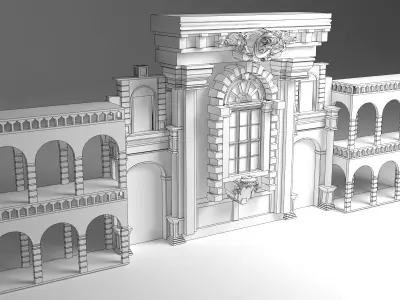 English Wall 3D model get