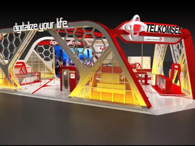 Booth Exhibition Technology 3D model