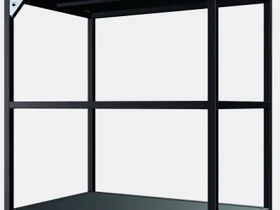 ENHET Shelf frame for base unit  shelves Low-poly 3D model