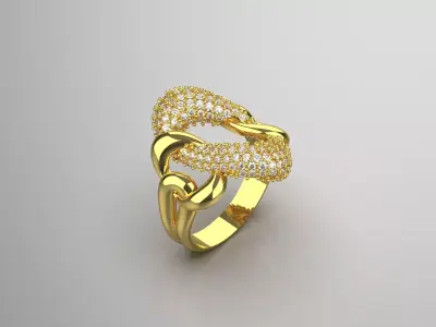 luxury jewelry stl 3d cad ring model jr00044 3D print model