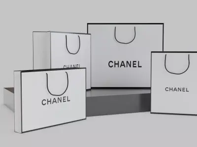 Chanel Shopping Bag - Luxury 3D Packaging Model Low-poly 3D model