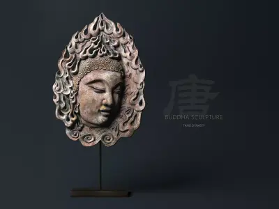 The Buddha head of the Tang Dynasty in China 3D model