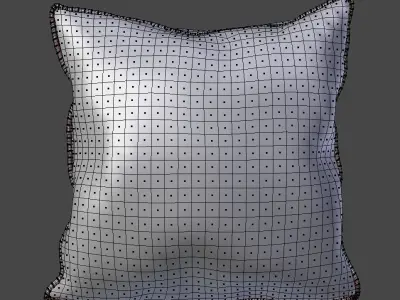 Voyage Cushion - Owls -Piped Pillow 3D model