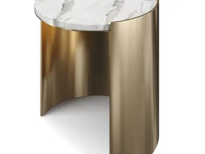 Guastalla Oval marble coffe table by IOC 3D model