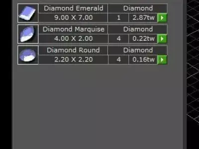 Half coverage diamond ring  01 3D print model