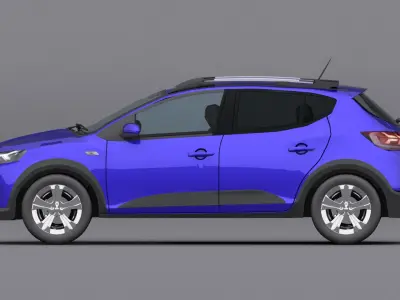 Dacia Sandero Stepway 2020 Low-poly 3D model