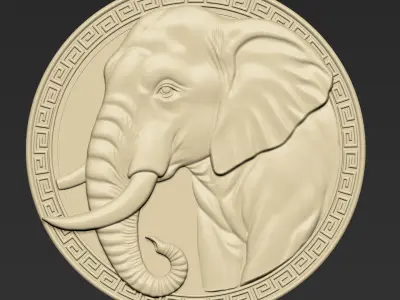 Elephant Pendant A67 3D print model