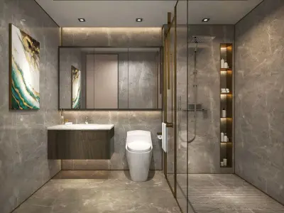 Modern Luxury Bathroom 3D model