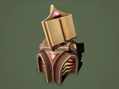 Temple Lootbox Low-poly 3D model