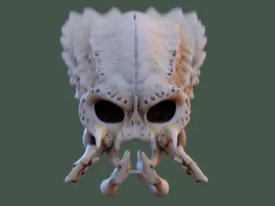 Alien Skull Artifact 3D model