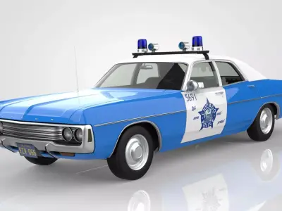 Dodge Polara Police 1971 3D model