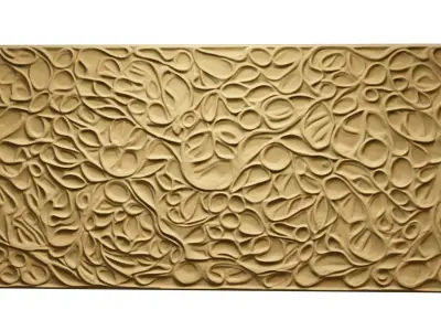modern panel wall decor set relief stl mural CNC 267 3D model