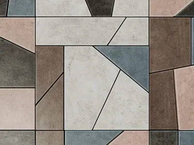 Paving tile angle splinter n2 3D model