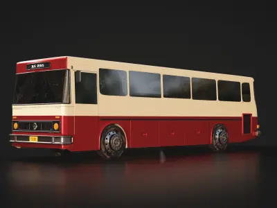 Classic Bus 1978 Low-poly 3D model