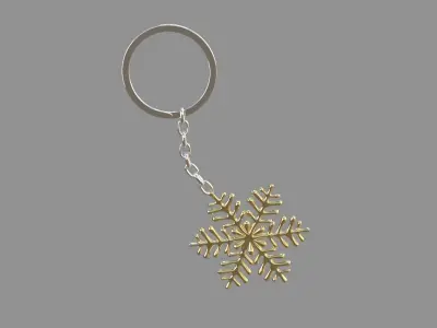  ice-star keychain golden 3D model