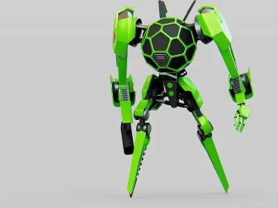 HEXA MOSQUITO DROID Rigged for Unreal Engine - Unity - MIXAMO  3D model