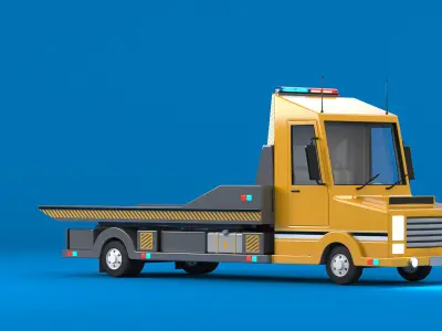 Tow Truck Low-poly 3D model