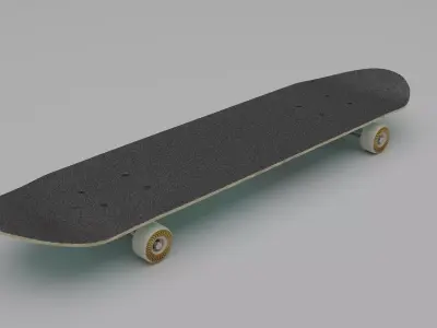 Skateboard Riggable 3D model
