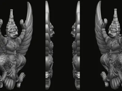 Garuda Bas-Relief 3D print model