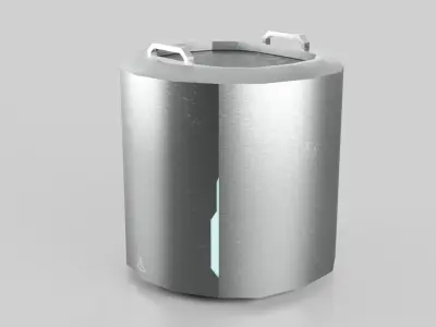 Low Poly Scifi Battery Pack Free low-poly 3D model