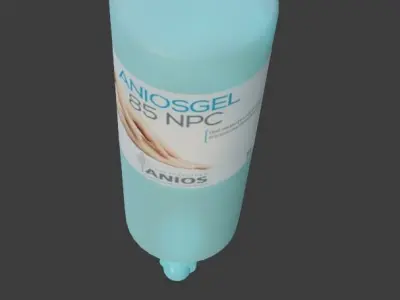 Hydroalcoholic Gel Dispenser Low-poly 3D model