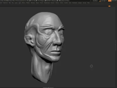 human head modern sculpture 3d print model 119 3D print model