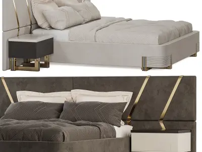 Bed Pierro by Zebrano Mobilya 3D model