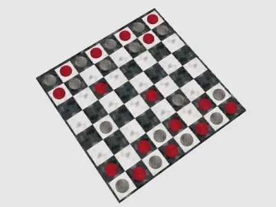 Checkers - game Free 3D model