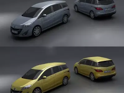 Mazda 5 grand tourer - grand tourer Low-poly 3D model