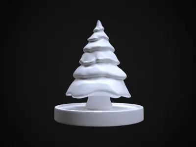 Christmas tree at the stand 3D print model