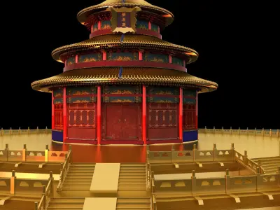 Chinese Palace Temple 3D model
