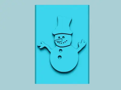 Stamp 68 - Snowman - Fondant Decoration Maker Toy 3D print model