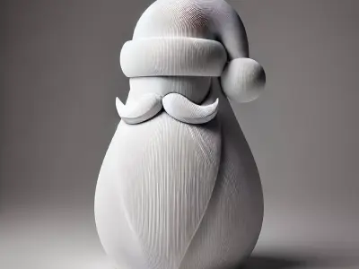 Minimalist Santa Claus Statue 3D model