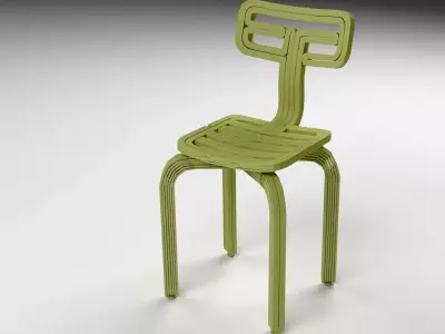 Chubby Chair Low-poly 3D model