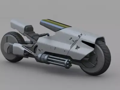 sci-fi motorbike 3D model