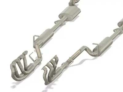 3d printable adaptable scale exhaust system 3D print model