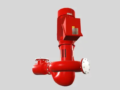 Vertical Pump Low-poly 3D model
