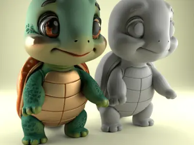 Cute 3D Turtle Model for Desk Decor and Gifts 3D print model